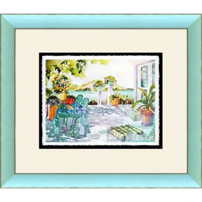 Wendover Art Group Time For Lunch - Picture Frame Painting On Paper In Blue;white;green