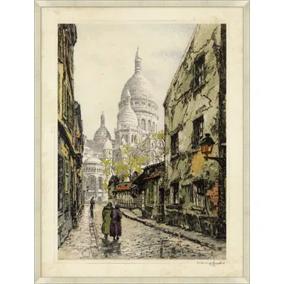 Wendover Art Group Tinted Paris 4 - Picture Frame Painting On Paper In White;green;gray