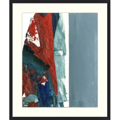 Wendover Art Group To Offer By Christopher Kennedy - Picture Frame Painting On Paper In Blue;gray;red