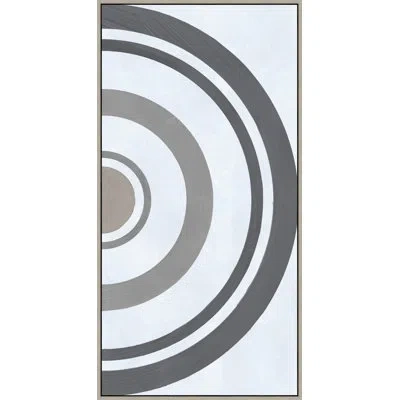 Wendover Art Group Tonal Rings 2 By Thom Filicia - Floater Frame Graphic Art On Canvas In White;gray