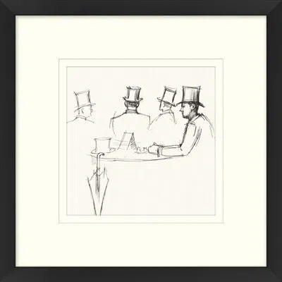 Wendover Art Group Topper 3 - Picture Frame Drawing Print On Paper In Black;white