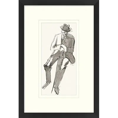 Wendover Art Group Topper 5 - Picture Frame Drawing Print On Paper In Black;white