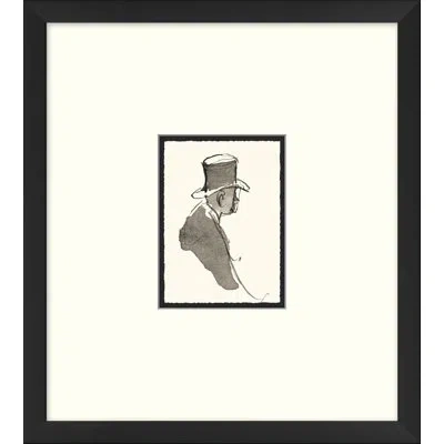 Wendover Art Group Topper 8 - Picture Frame Drawing Print On Paper In Gray;cream