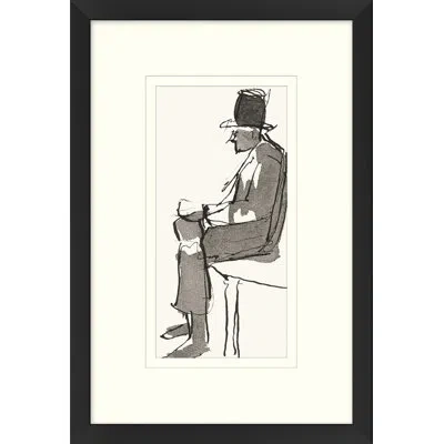 Wendover Art Group Topper 9 - Picture Frame Painting On Paper In Gray;cream