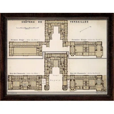 Wendover Art Group Tour Of Versailles Series I - Picture Frame Graphic Art On Paper In Brown;beige