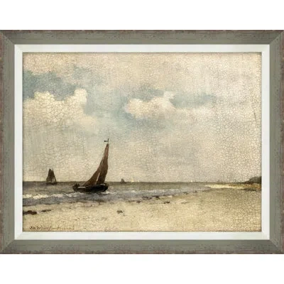 Wendover Art Group Toward The Coast - Picture Frame Painting On Paper In Blue;brown;white