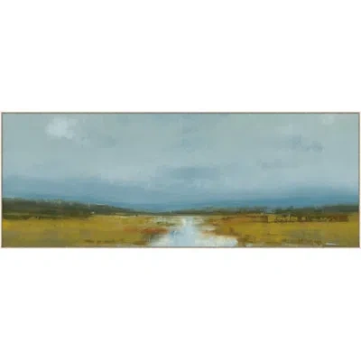 Wendover Art Group Towards Tomorrow - Floater Frame Painting On Canvas In Blue;green