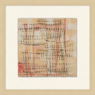 Wendover Art Group Tracings 5 - Picture Frame Painting On Paper In Black;beige;pink