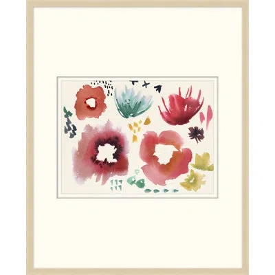 Wendover Art Group Tranquil 3 - Picture Frame Painting On Paper In Green;red;yellow