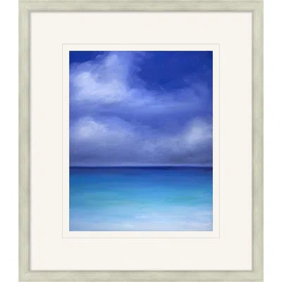 Wendover Art Group Tranquil Sea 1 - Picture Frame Painting On Paper In Blue;white;navy