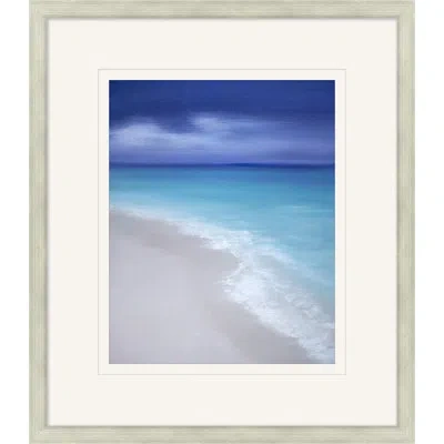 Wendover Art Group Tranquil Sea 2 - Picture Frame Painting On Paper In Blue;white;navy