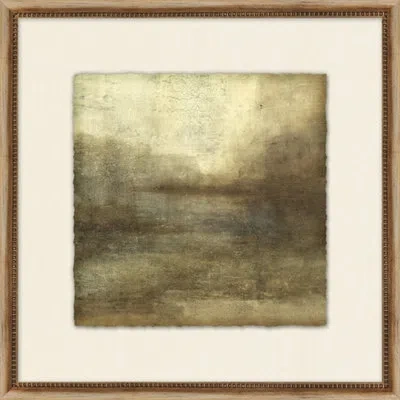 Wendover Art Group Transitional Perspective 10 - Picture Frame Painting On Paper In Green;beige