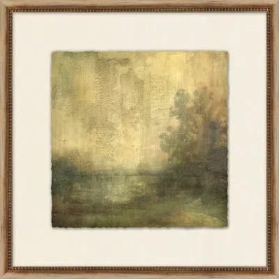 Wendover Art Group Transitional Perspective 7 - Picture Frame Painting On Paper In White;green;beige