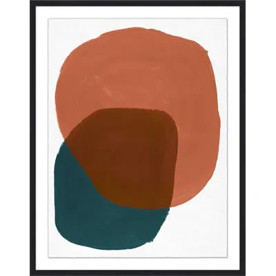 Wendover Art Group Translucent Orb 2 By Christopher Kennedy - Picture Frame Painting On Paper In Brown;white;teal