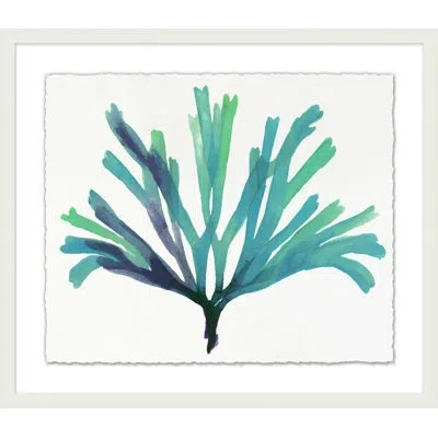 Wendover Art Group Transparaent Sea Life 1 - Painting On Paper In Green;ivory