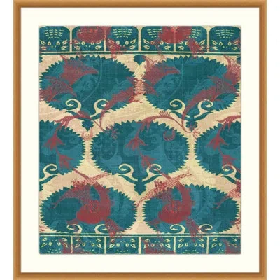 Wendover Art Group Tribal Groove 1 - Picture Frame Graphic Art On Canvas In Blue;red;beige