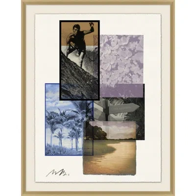 Wendover Art Group Tropical Collage 1 In Black,blue,brown