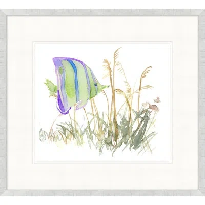 Wendover Art Group Tropical Fish 2 - Picture Frame Painting On Paper In Brown;green