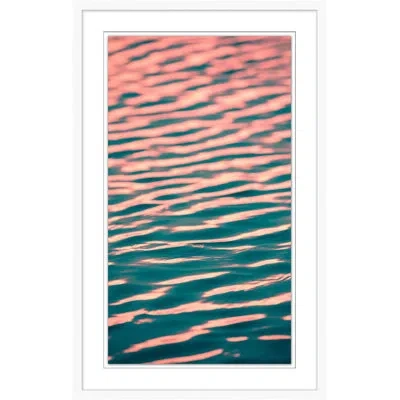Wendover Art Group Tropical Sunset 2 By Mat Sanders - Picture Frame Photograph On Paper In Blue;pink