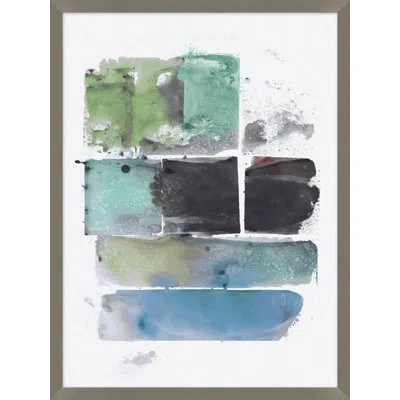 Wendover Art Group Tuesday Morning 1 By Thom Filicia - Picture Frame Painting On Paper In Blue;black;green