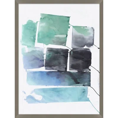 Wendover Art Group Tuesday Morning 4 By Thom Filicia - Picture Frame Painting On Paper In Blue;black;green