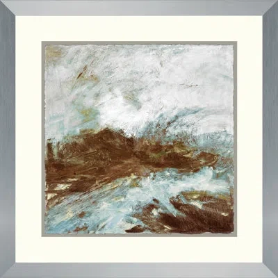 Wendover Art Group Turbulent Moment Ii - Picture Frame Painting On Paper In Blue;brown