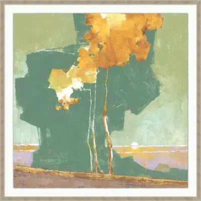 Wendover Art Group Turning Trees By Lillian August - Picture Frame Painting On Paper In Green;orange
