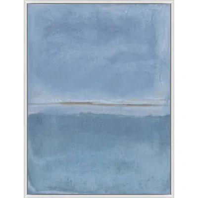 Wendover Art Group Twilight Lake 1 - Floater Frame Painting On Canvas In Blue