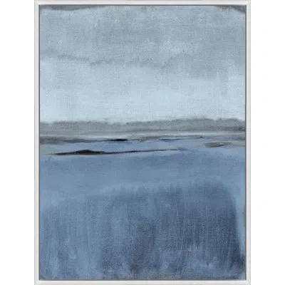 Wendover Art Group Twilight Lake 2 - Floater Frame Painting On Canvas In Blue