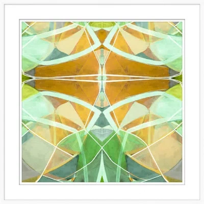 Wendover Art Group Twist 2 By Christopher Kennedy - Picture Frame Painting On Paper In Green;gold