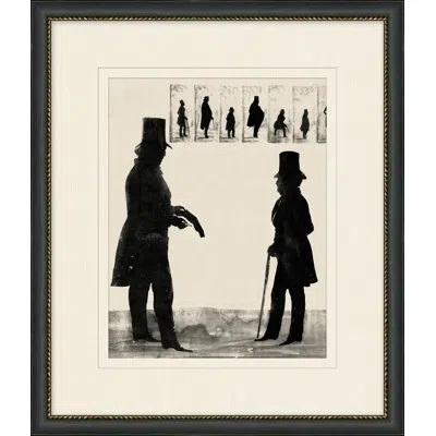 Wendover Art Group Two Men - Picture Frame Graphic Art On Paper In Black;ivory