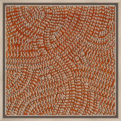 Wendover Art Group Ulu 1 By Thom Filicia - Picture Frame Painting On Canvas In Red;taupe