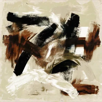 Wendover Art Group Umber Strokes By Lillian August - Unframed Painting On Canvas In Black;brown;ivory