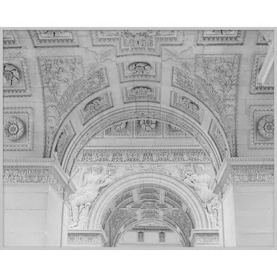 Wendover Art Group Under The Arc Paris (framed) By Lillian August - Picture Frame Photograph On Plastic/acrylic In Black;white