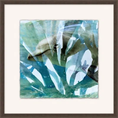 Wendover Art Group Under The Sea 2 - Picture Frame Painting In Blue;white;gray