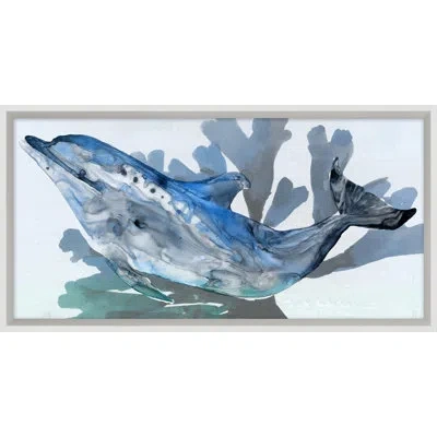 Wendover Art Group Under The Sea 9 - Picture Frame Painting On Paper In Blue;white;green