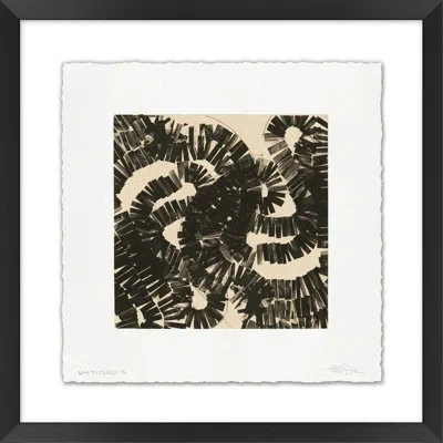 Wendover Art Group Untitled 5 - Picture Frame Painting On Paper In Black;white