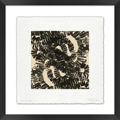 Wendover Art Group Untitled 6 - Picture Frame Painting On Paper In Black;white