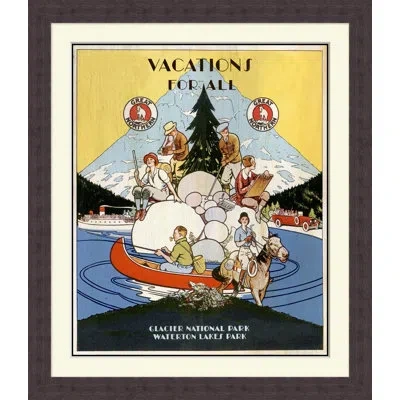 Wendover Art Group Vacations For All - Picture Frame Advertisements On Paper In Blue;white;green;yellow