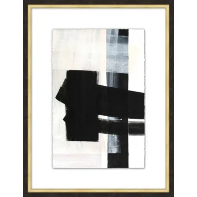 Wendover Art Group Vague Marking 6 By Thom Filicia - Single Picture Frame Painting In Black;off White