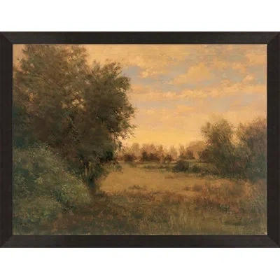 Wendover Art Group Valley Light - Picture Frame Painting On Canvas In Blue;brown;green;yellow