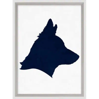 Wendover Art Group Variations In Blue Silhouette 20 - Picture Frame Graphic Art On Paper In White;navy
