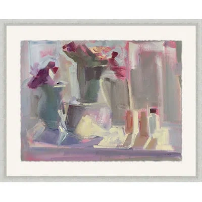 Wendover Art Group Vases - Picture Frame Painting On Paper In Gray;pink;teal