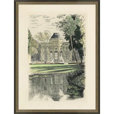 Wendover Art Group Versailles Gardens 3 - Picture Frame Painting In White;green;gray