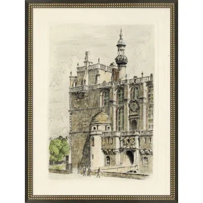 Wendover Art Group Versailles Gardens 4 - Picture Frame Painting In Green;gray;beige