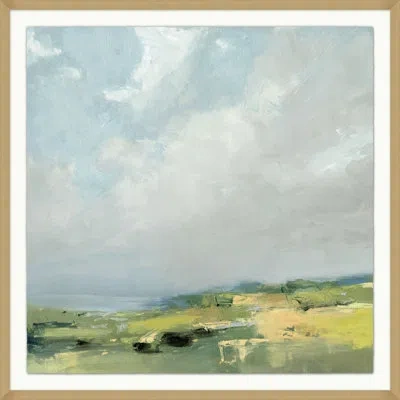 Wendover Art Group " View North 1 " In Green,gray,blue,yellow