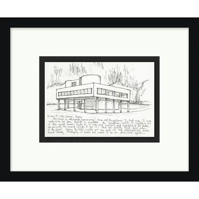 Wendover Art Group Villa Savoye At Poissy By Christopher Kennedy - Picture Frame Textual Art In Black
