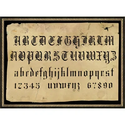 Wendover Art Group Vintage Alphabet 3 - Picture Frame Textual Art In Black;beige