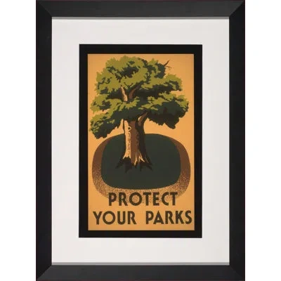 Wendover Art Group Vintage Green Poster Iii - Picture Frame Graphic Art In Black;green;orange