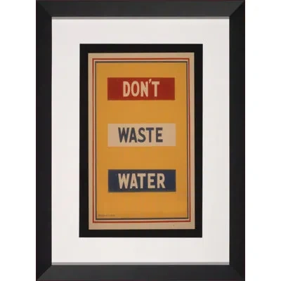 Wendover Art Group Vintage Green Poster Iv - Picture Frame Textual Art In Black;orange